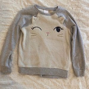 Jumping Beans Girls Cat Sweatshirt